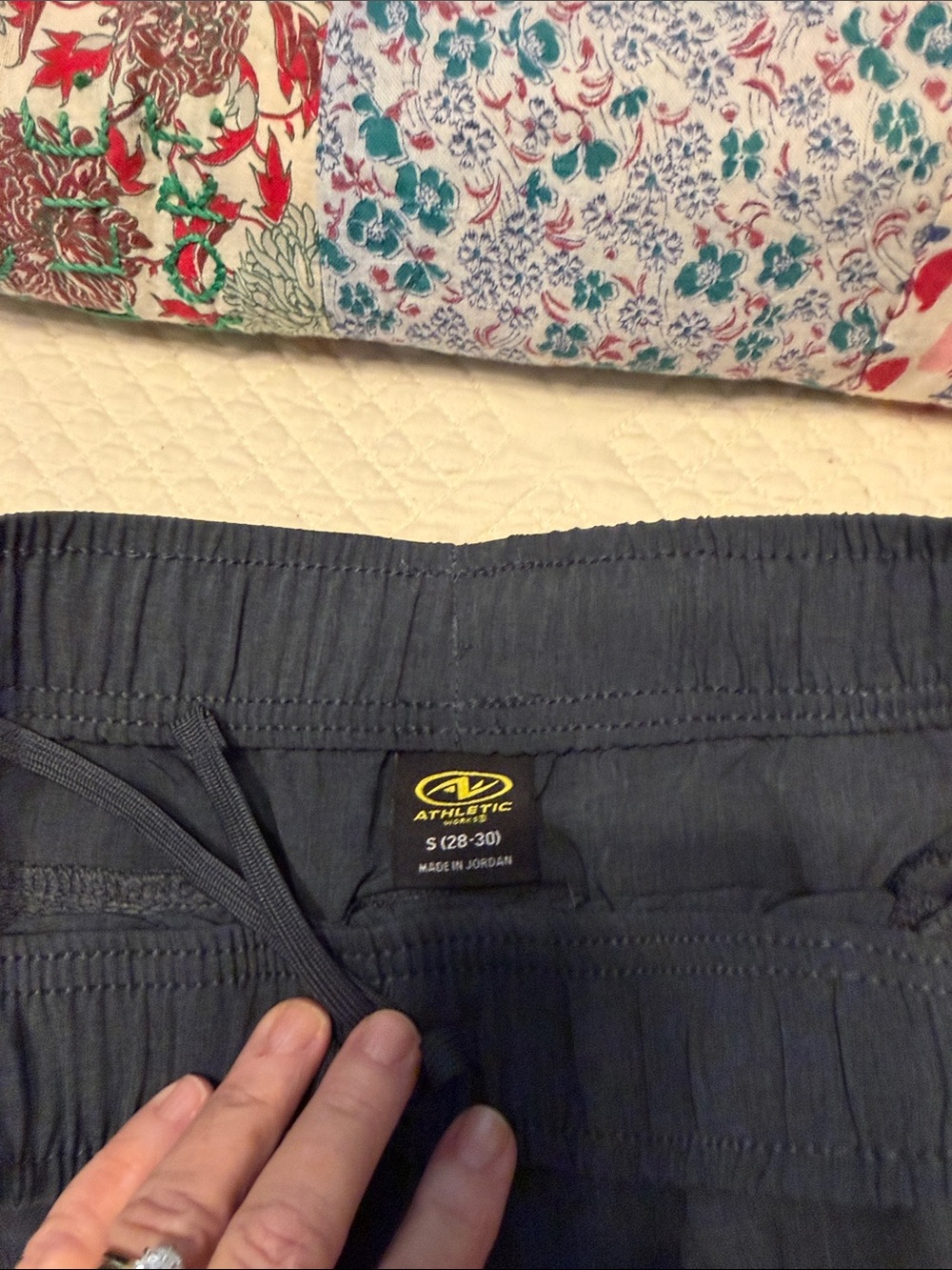 Athletic Works Men's Dark Gray Elastic-Waist Jogger Pants